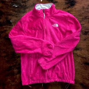 North Face Women’s Zip Up Fuzzy Hot Pink Jacket